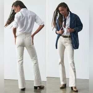🆕 NWT Pilcro The Icon Flare Jeans in crème white size 32